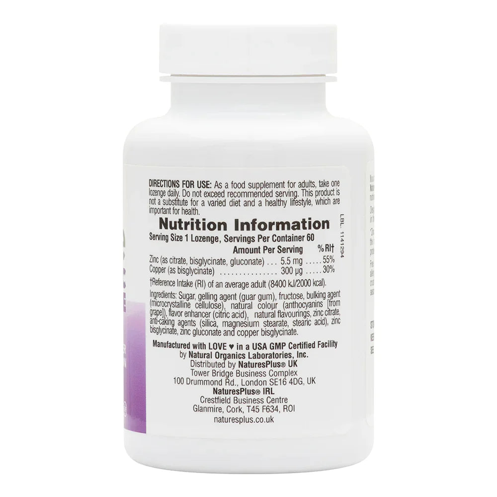 NaturesPlus Immune Zinc 90 Lozenges image 1