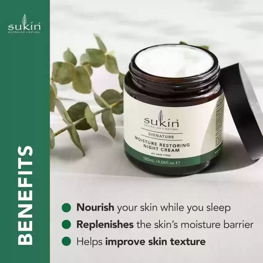 SUKIN MOISTURE RESTORING NIGHT CREAM | SIGNATURE 120ML