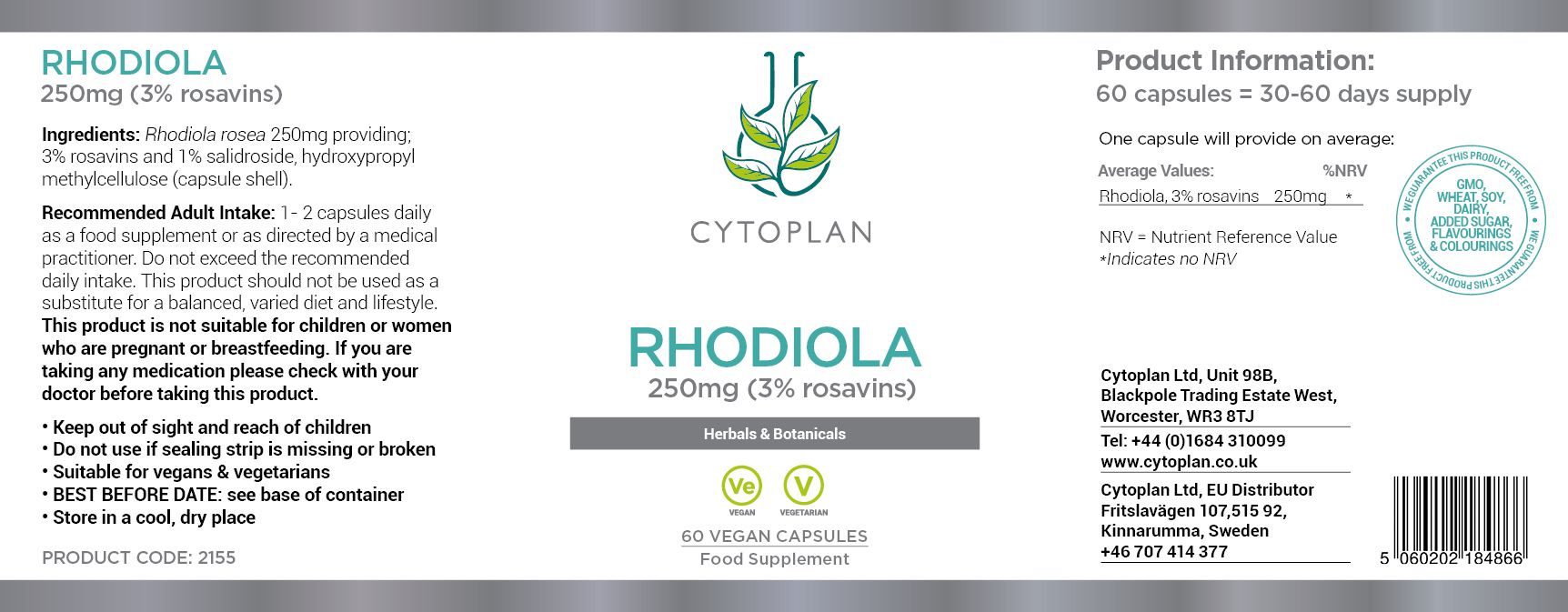 Cytoplan Rhodiola 3