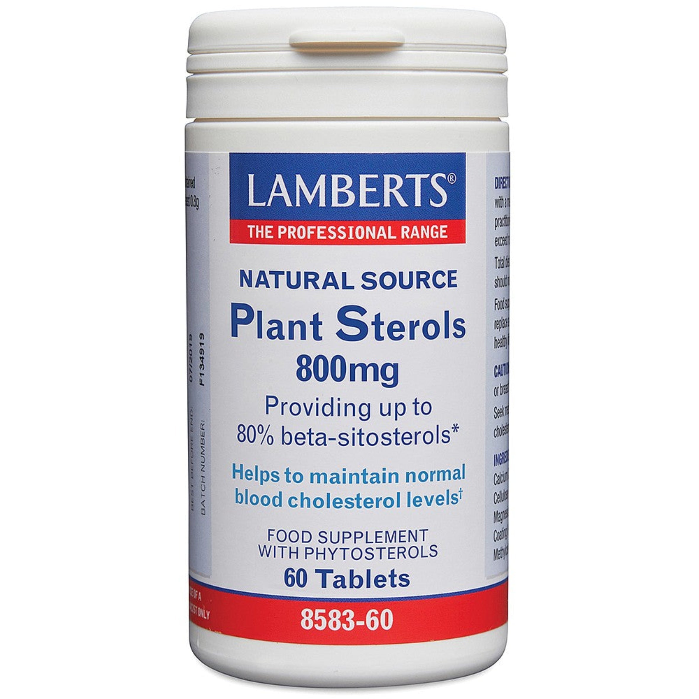 Lamberts Plant Sterols 800mg 60 tablets image 0