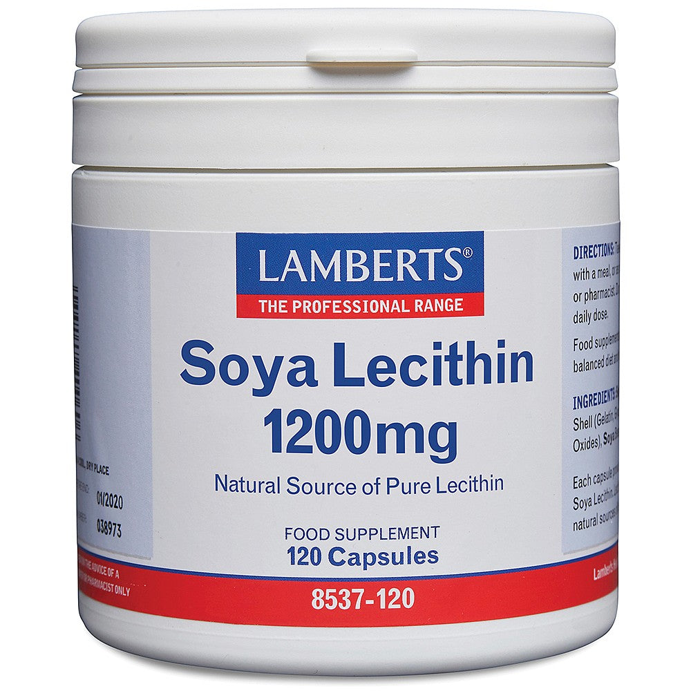 Lamberts Soya Lecithin Capsules 1200mg 120 capsules image 0