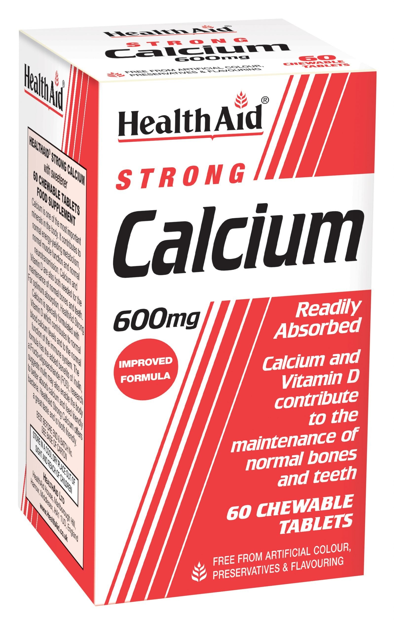 HealthAid Calcium 600mg - Chewable image 0