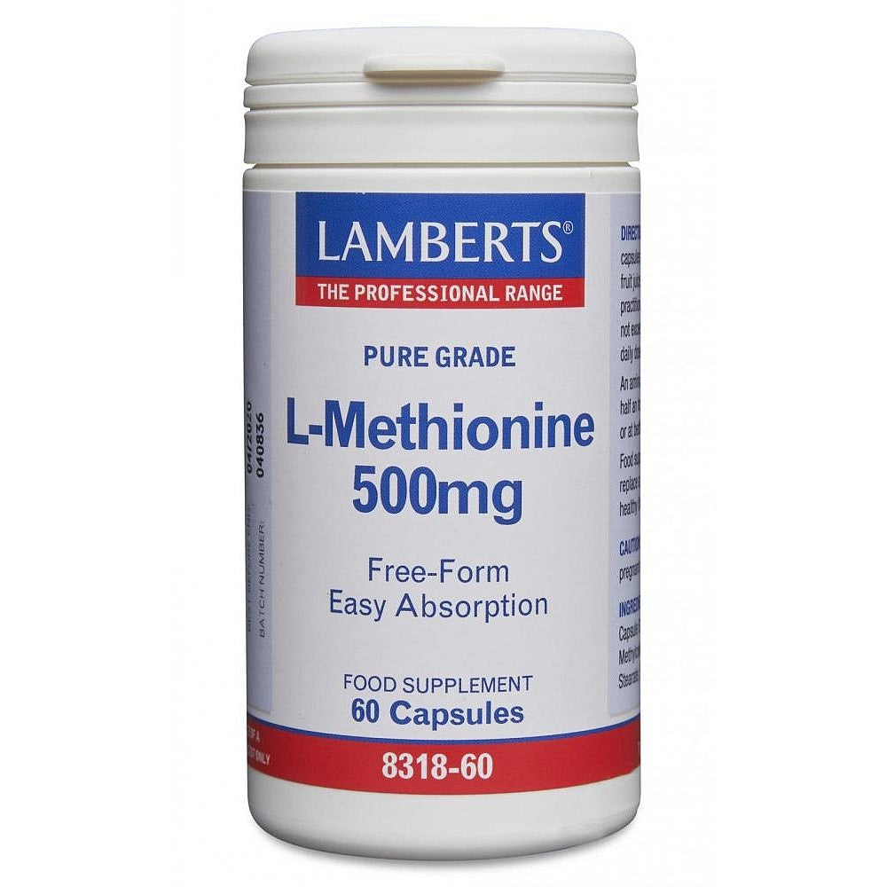 Lamberts L-Methionine 500mg 60 capsules image 0