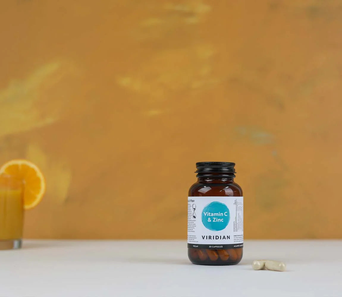 Viridian Vitamin C 500mg with Zinc Capsules image 1