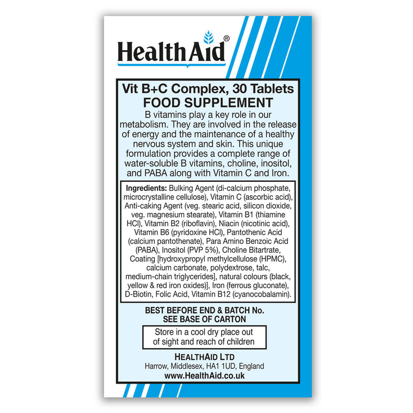 HealthAid Vit B+C Complex Tablets