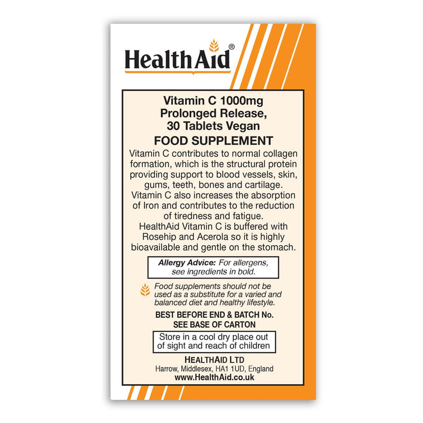 HealthAid Vitamin C 1000mg Tablets Prolonged Release