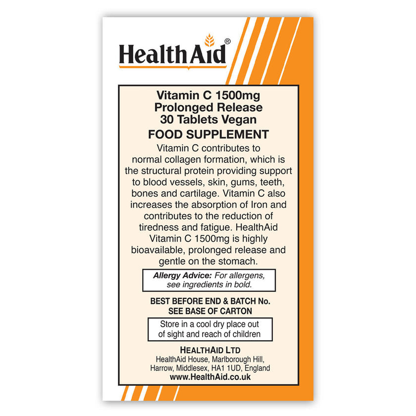 HealthAid Vitamin C 1500mg Tablets Prolonged Release