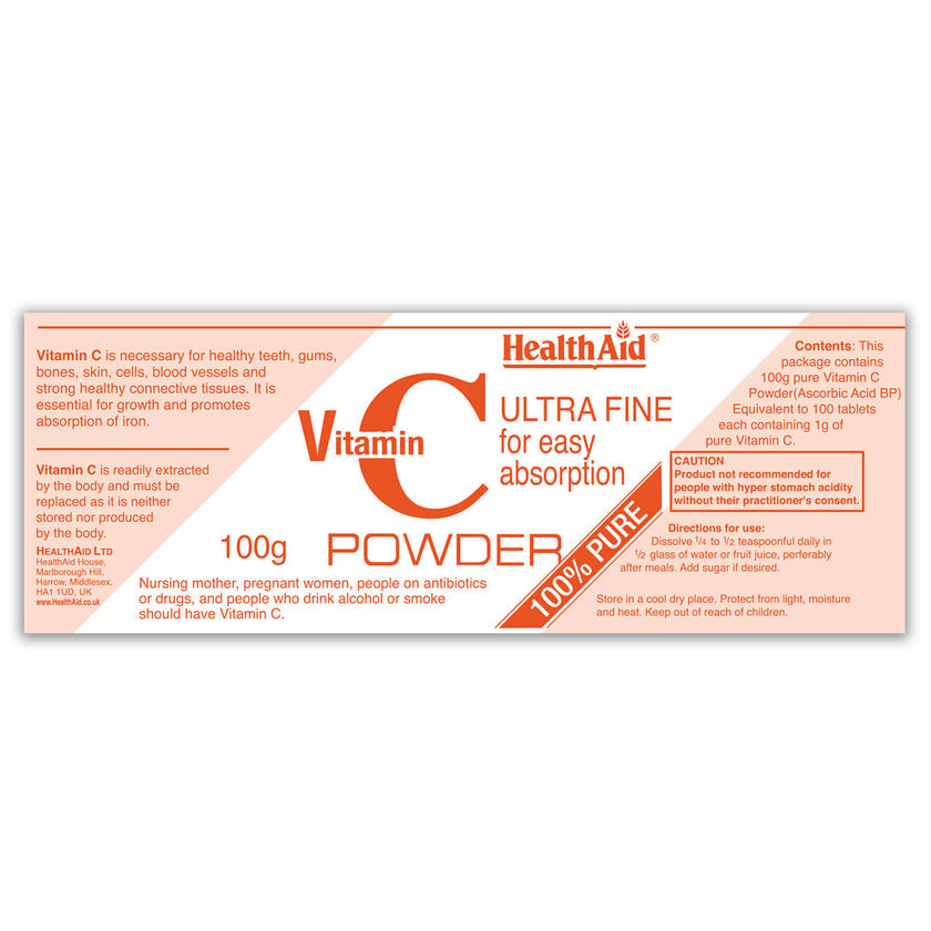 HealthAid Vitamin C 100% Pure Ultrafine Powder