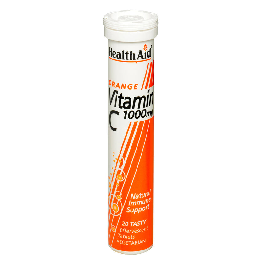 HealthAid Vitamin C 1000mg - Effervescent (Orange Flavour) Tablets