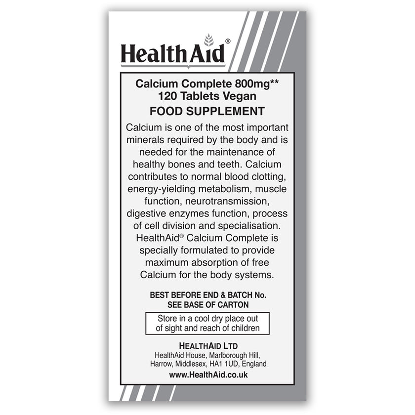 HealthAid Calcium Complete 800mg Tablets