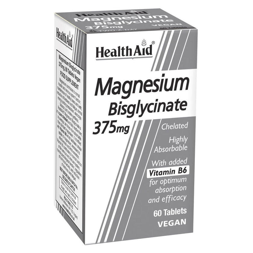 HealthAid Magnesium Bisglycinate 375mg Tablets