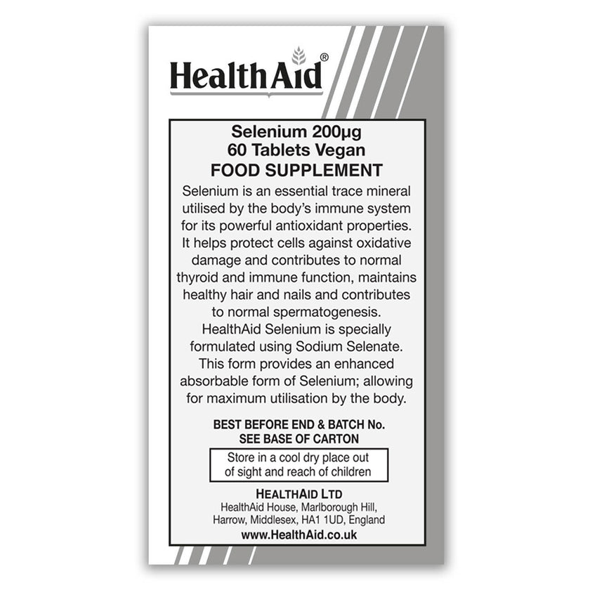 HealthAid Selenium 200ug - Prolonged Release Tablets