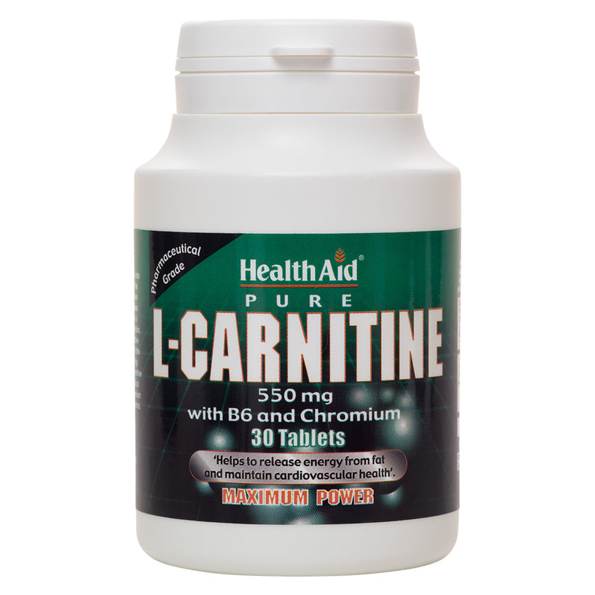 HealthAid L-Carnitine 550mg + Vitamin B6+ Chromium Tablets