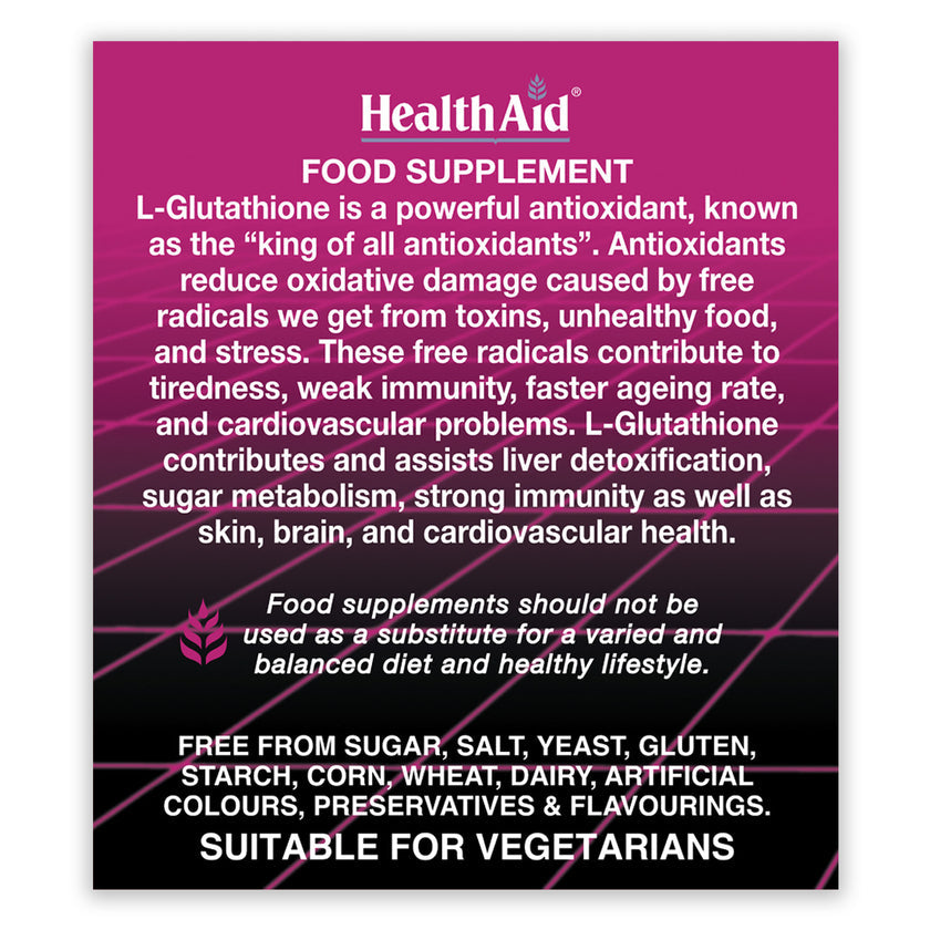 HealthAid L-Glutathione 250mg Tablets