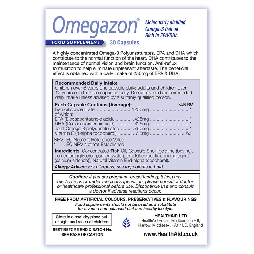 HealthAid Omegazon (Omega 3 Fish Oil) Capsules