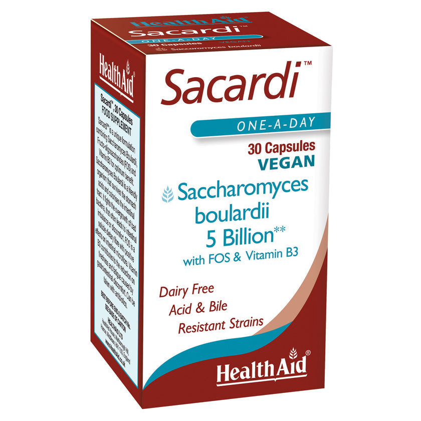 HealthAid Sacardi (Saccharomyces boulardii) Vegicaps