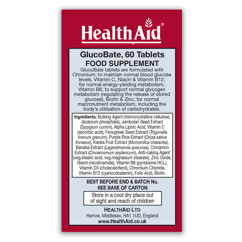 HealthAid GlucoBate Tablets