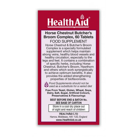 HealthAid Horse Chestnut, Butchers Broom Complex Tablets