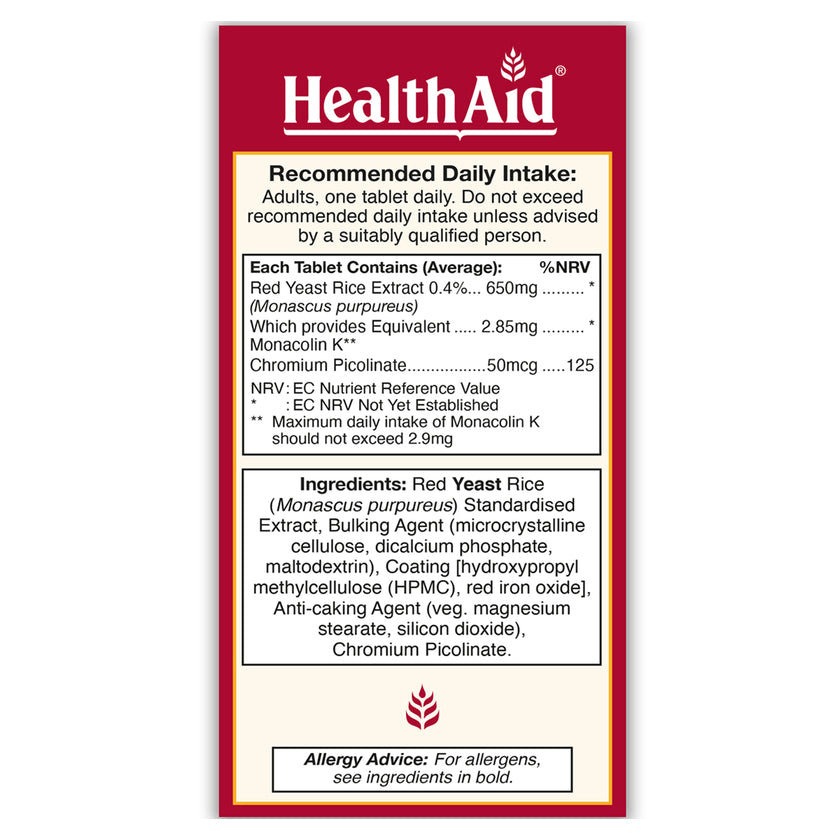 HealthAid Red Yeast Rice Tablets