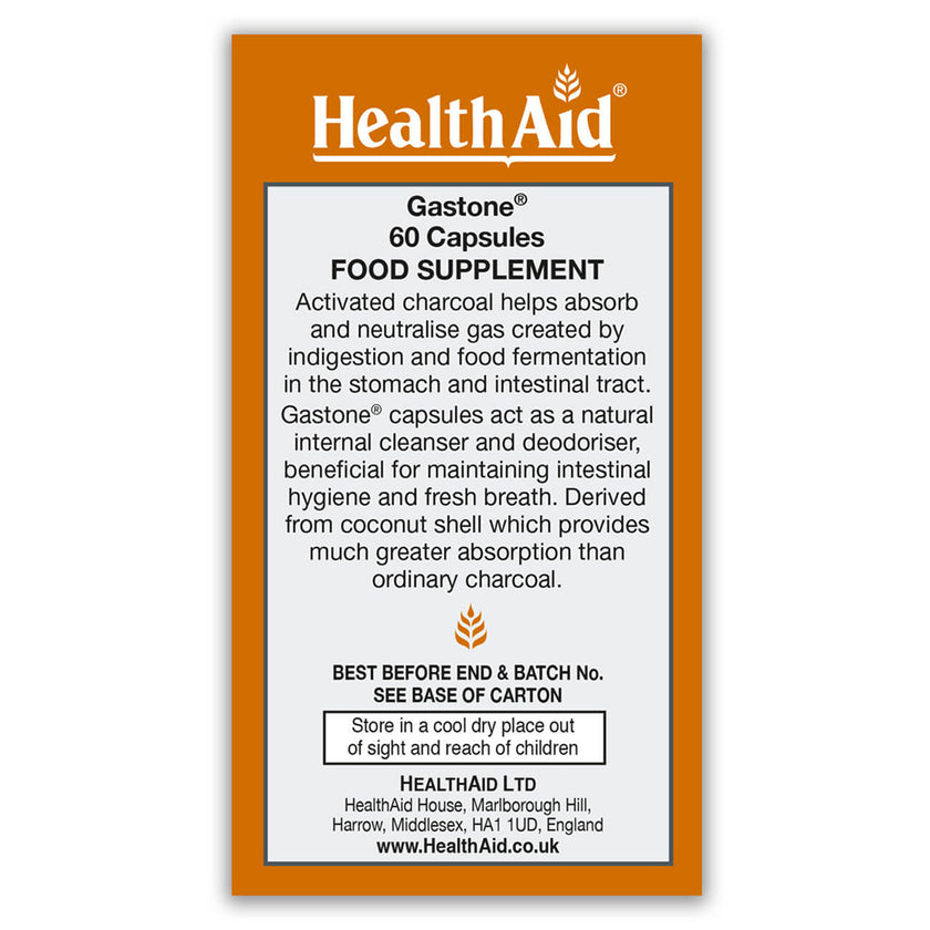 HealthAid Gastone (Activated Charcoal) Capsules