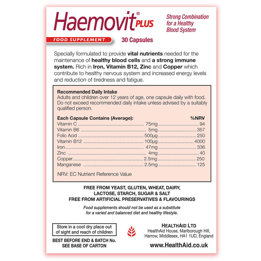 HealthAid Haemovit Plus Capsules