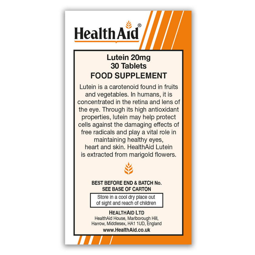 HealthAid Lutein 20mg Tablets