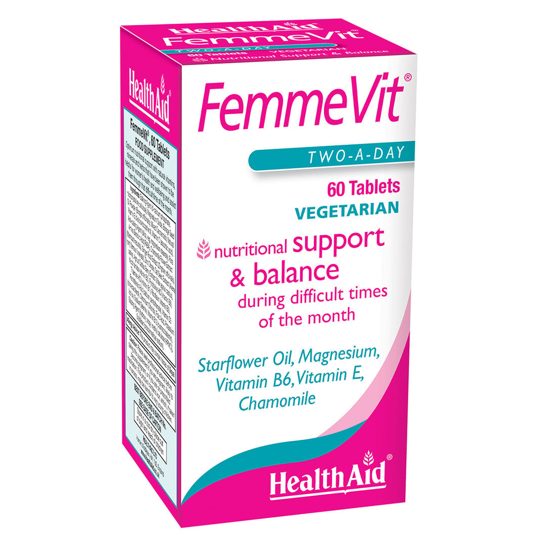 HealthAid FemmeVit PMS (Vit B6, Vit E, Chamomile++)