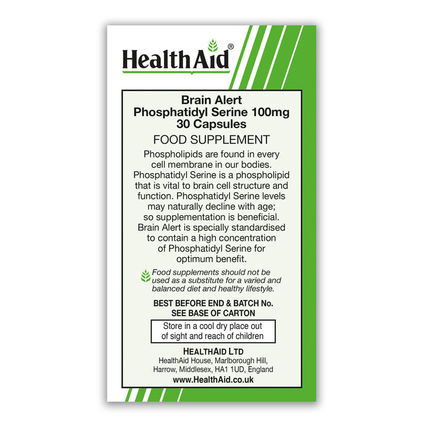 HealthAid Phosphatidyl Serine 100mg Capsules