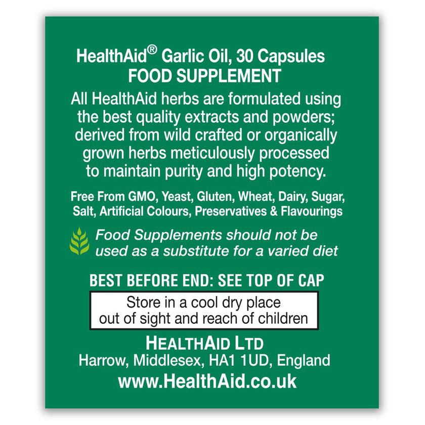 HealthAid Garlic Oil 200mg Capsules