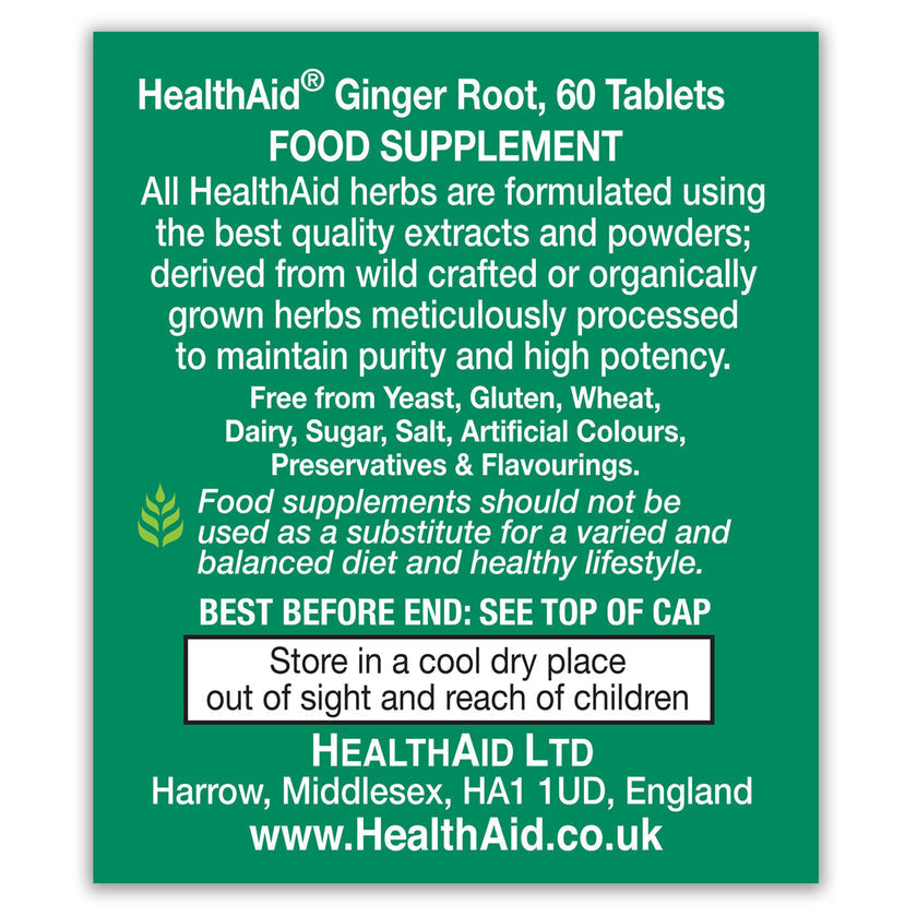 HealthAid Ginger Extract 560mg Tablets