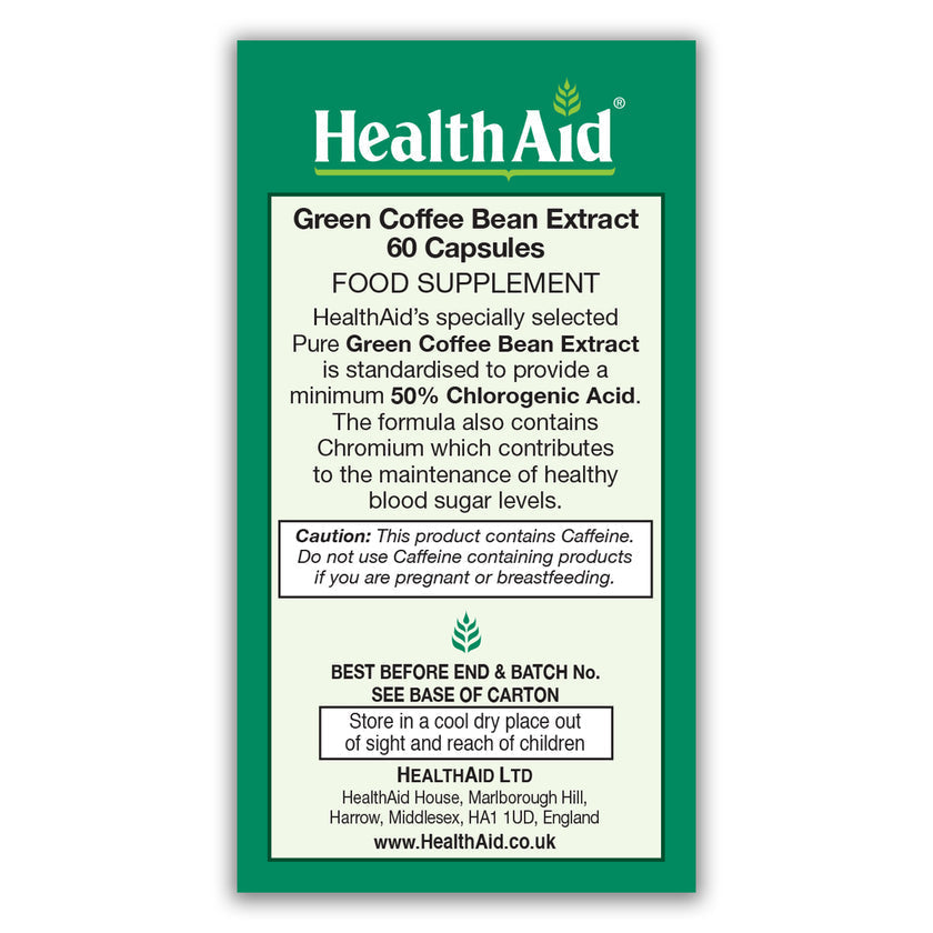 HealthAid Green Coffee Bean Extract Vegicaps