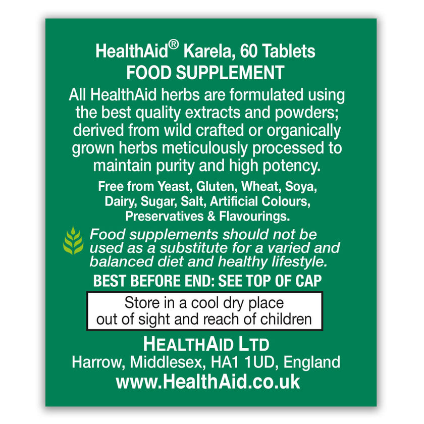 HealthAid Karela Extract 1250mg Tablets