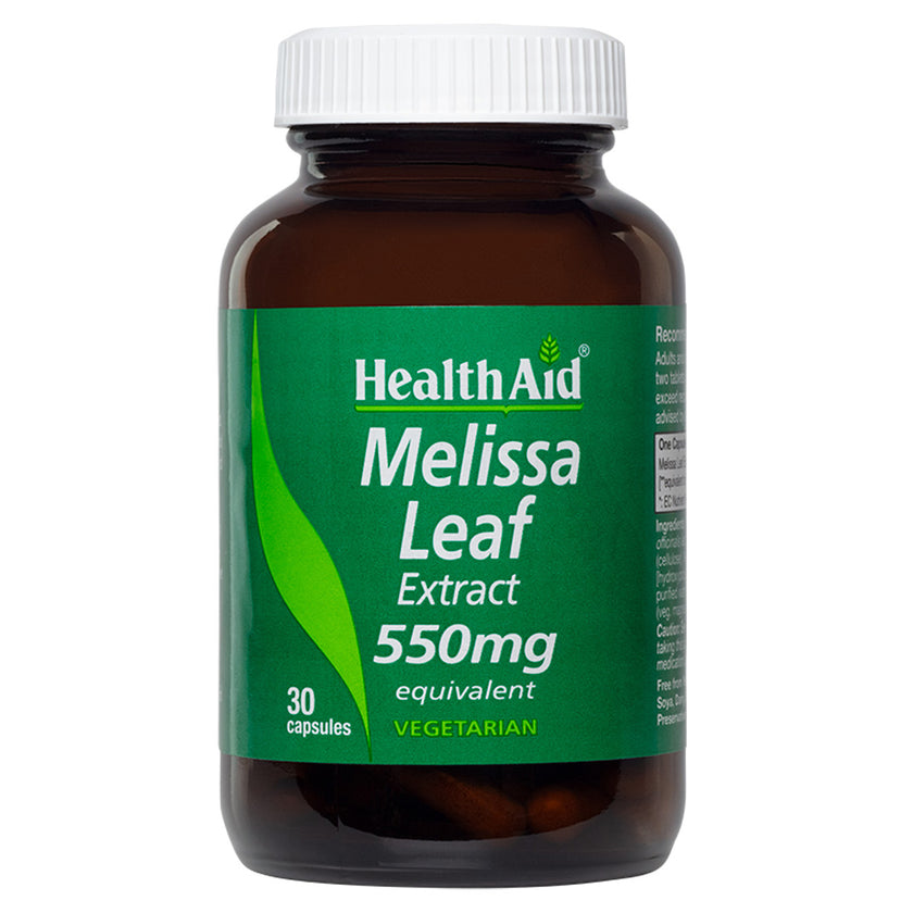 HealthAid Melissa Leaf (Lemon Balm) 550mg Equivalent Vegicaps