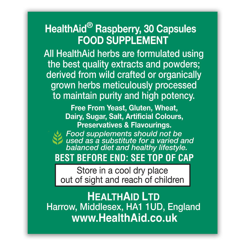HealthAid Raspberry 500mg Vegicaps