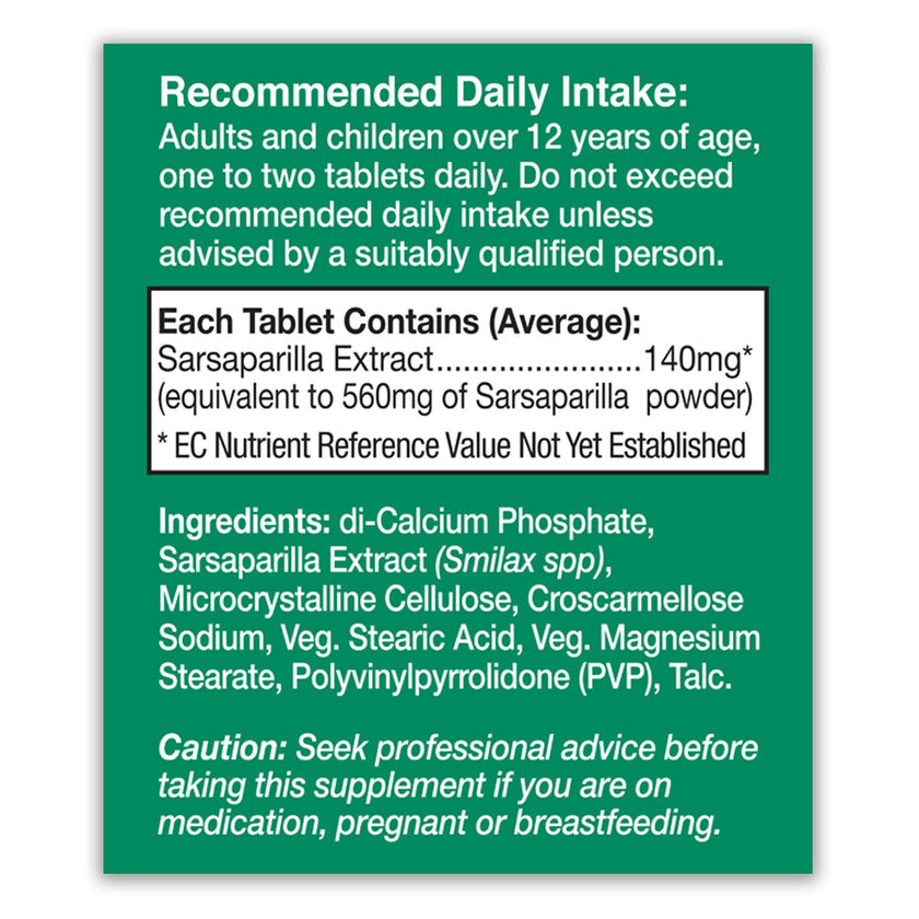 HealthAid Sarsaparilla 560mg Tablets