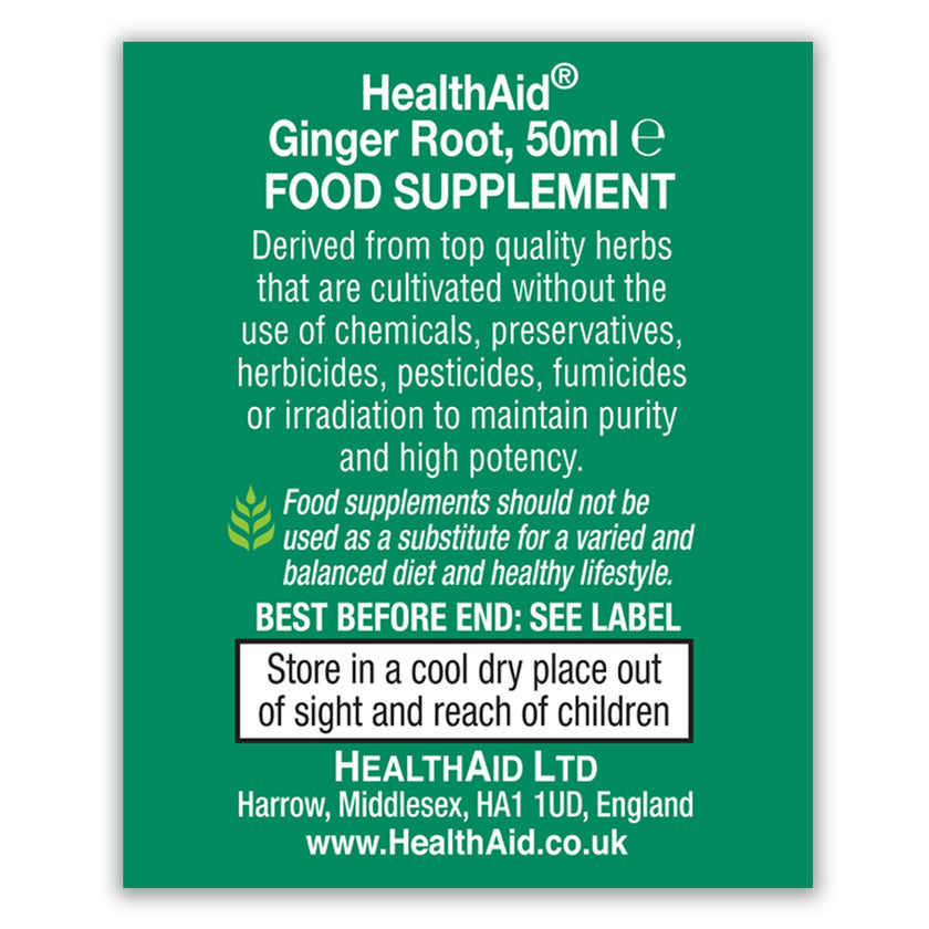 HealthAid Ginger Root (Zingiber officinale) Liquid