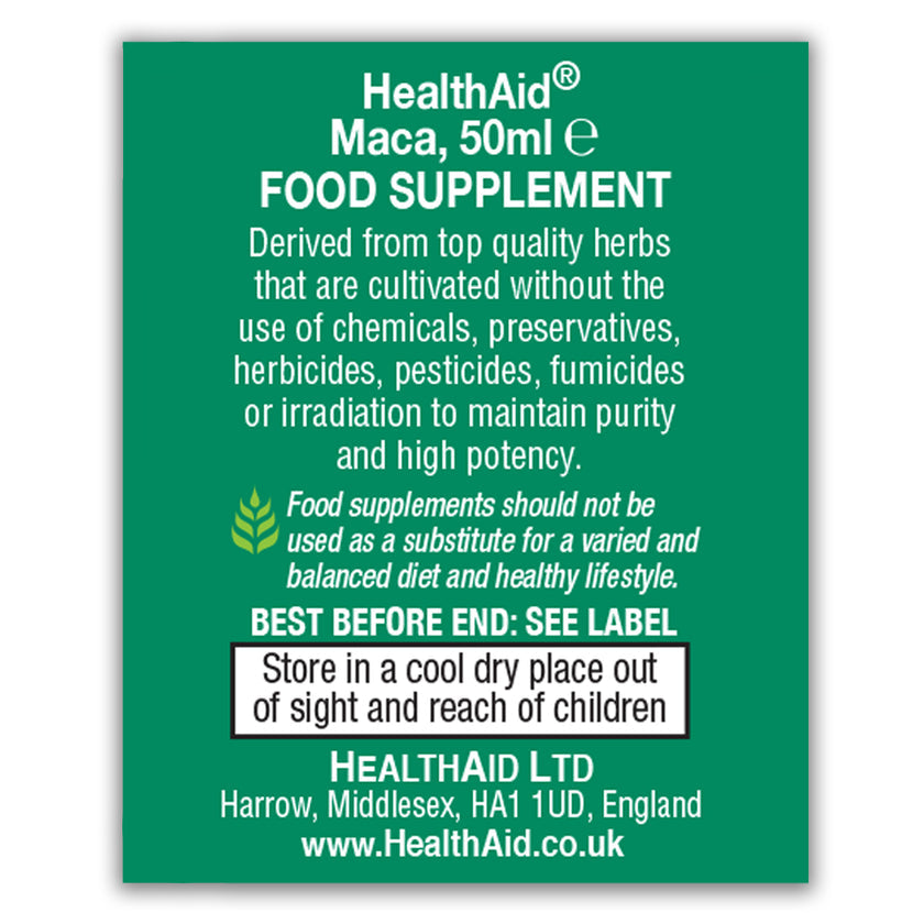HealthAid Maca (Lepidium meyenii) Liquid