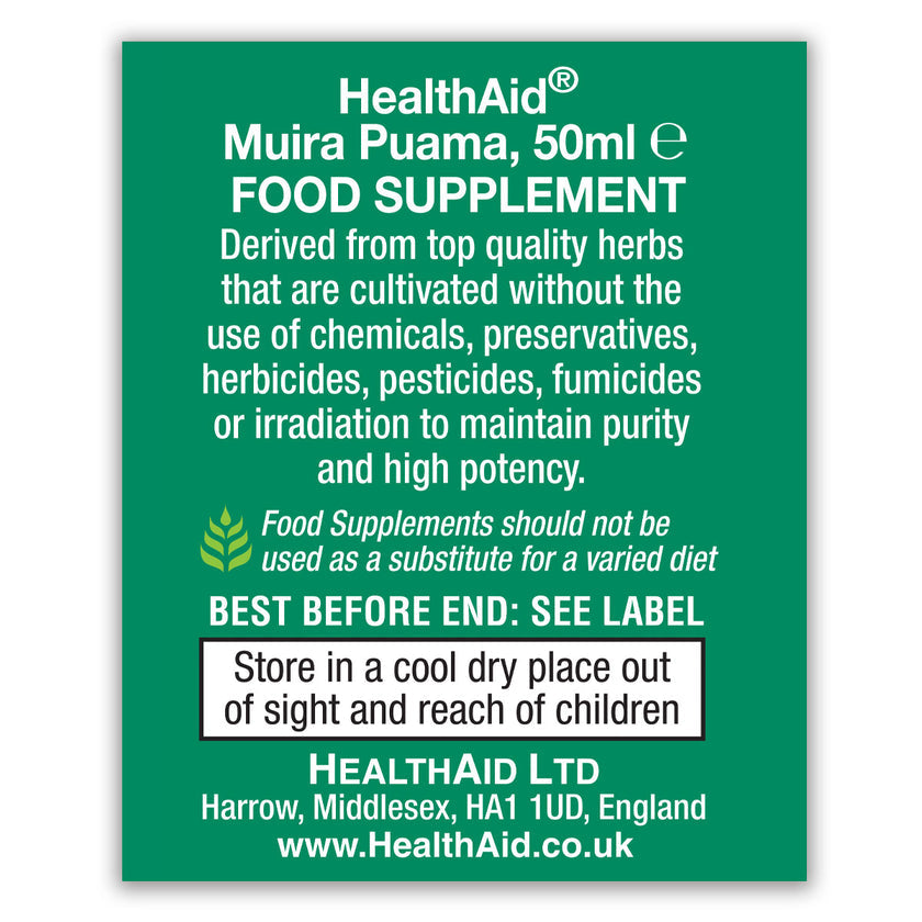 HealthAid Muira Puama (Ptychopetalum olacoides) Liquid