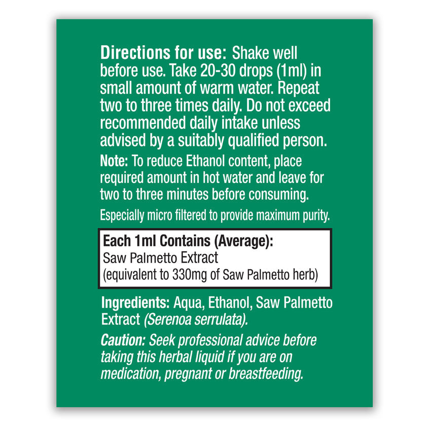 HealthAid Saw Palmetto (Serenoa serrulata) Liquid 3