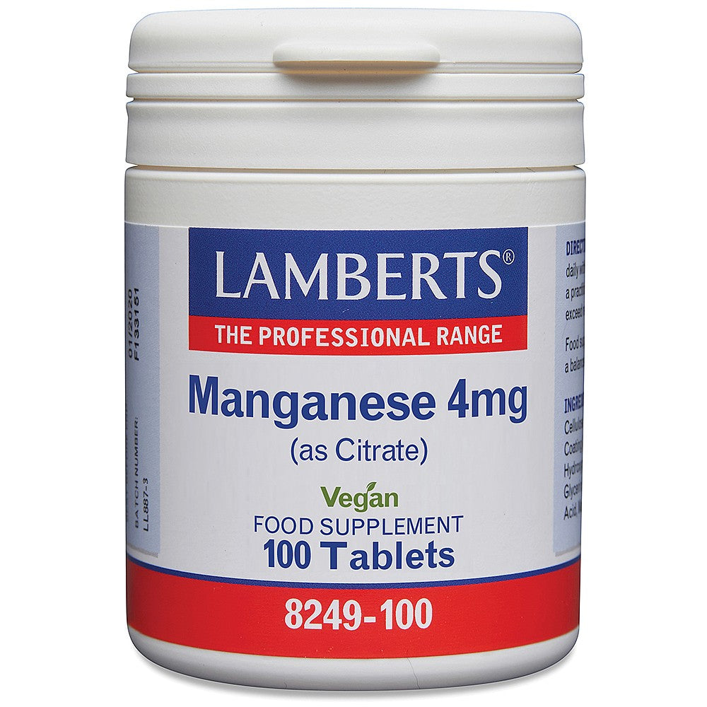 Lamberts Manganese 4mg (as Citrate) 100 tablets