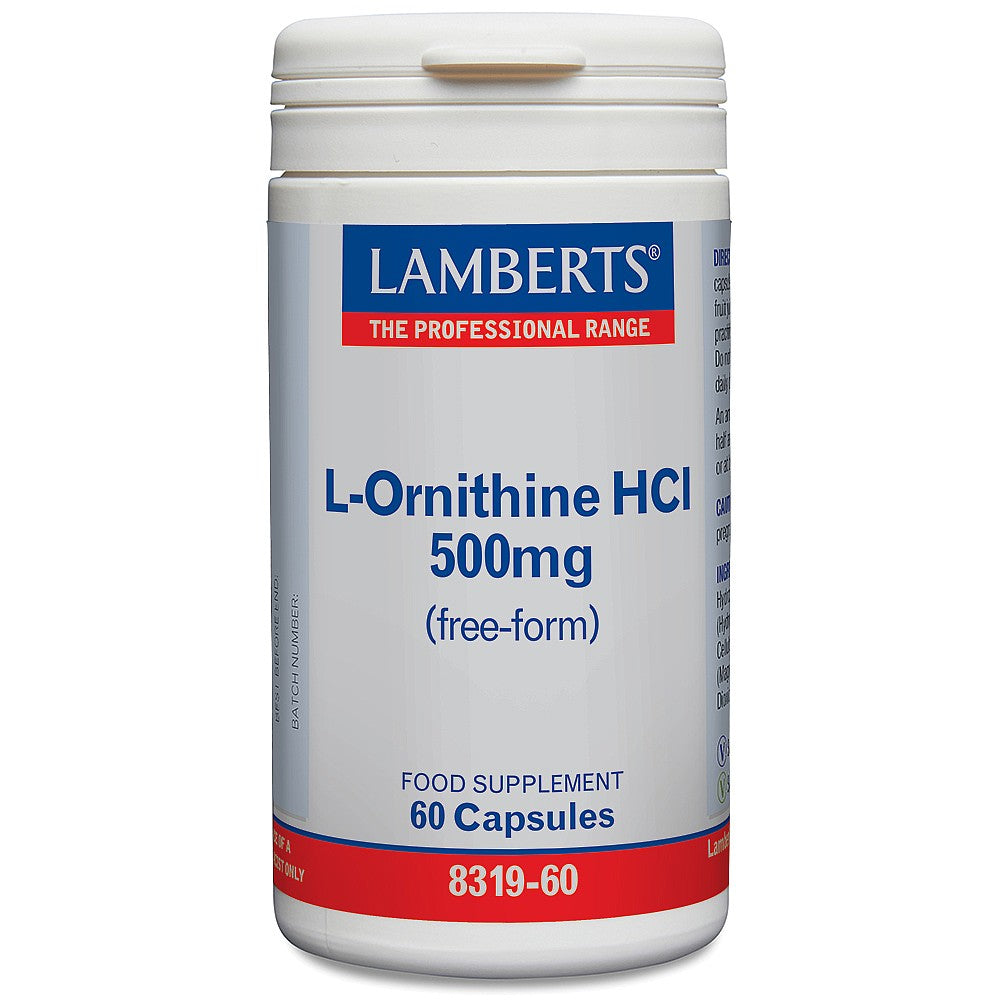 Lamberts L-Ornithine 500mg 60 capsules