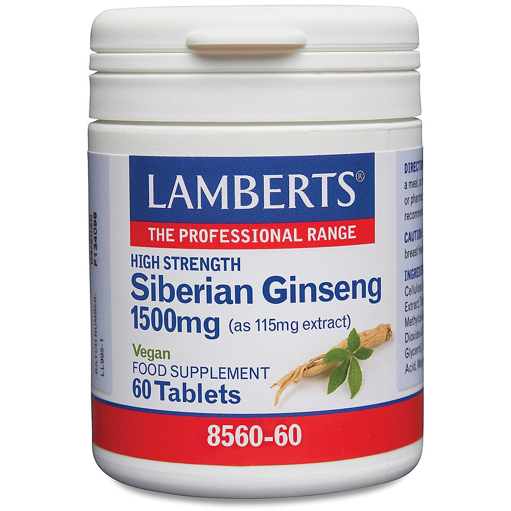 Lamberts Siberian Ginseng 1500mg 60 tablets