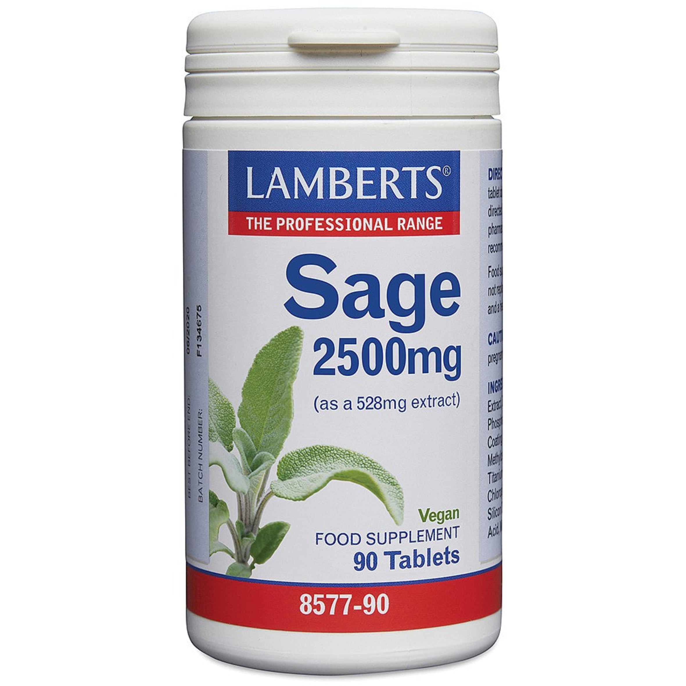Lamberts Sage 2500mg 90 tablets