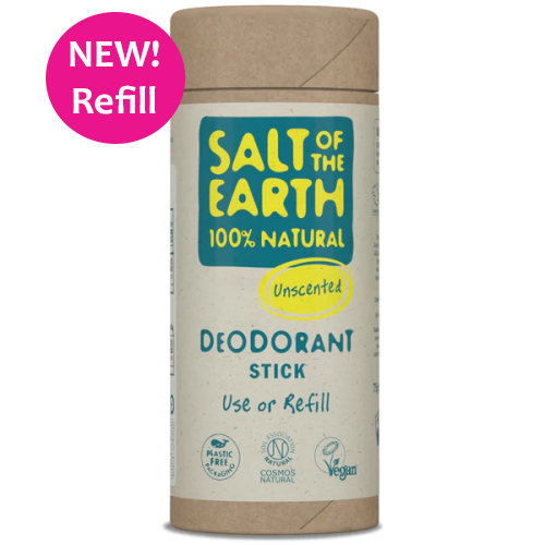 Salt of the Earth Unscented Natural Deodorant Stick & Refill image 2