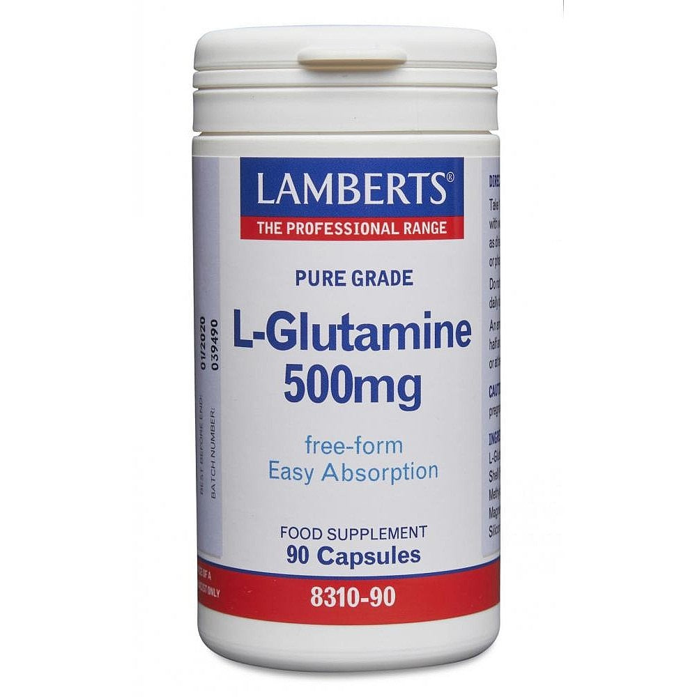 Lamberts L-Glutamine 500mg 90 capsules image 1