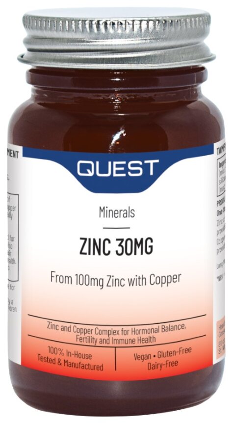 Quest Zinc 30mg (Citrate) 60’s