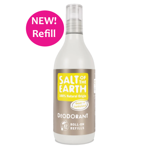 Salt of the Earth Amber & Sandalwood natural deodorant roll-on image 1