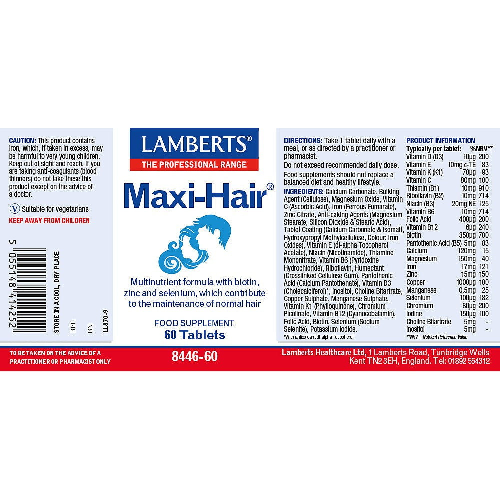 Lamberts Maxi-Hair® 60 tablets image 2