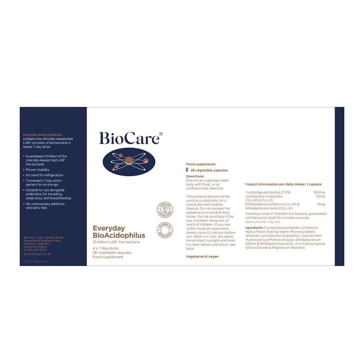 BioCare Everyday BioAcidophilus - 28 Capsules image 1
