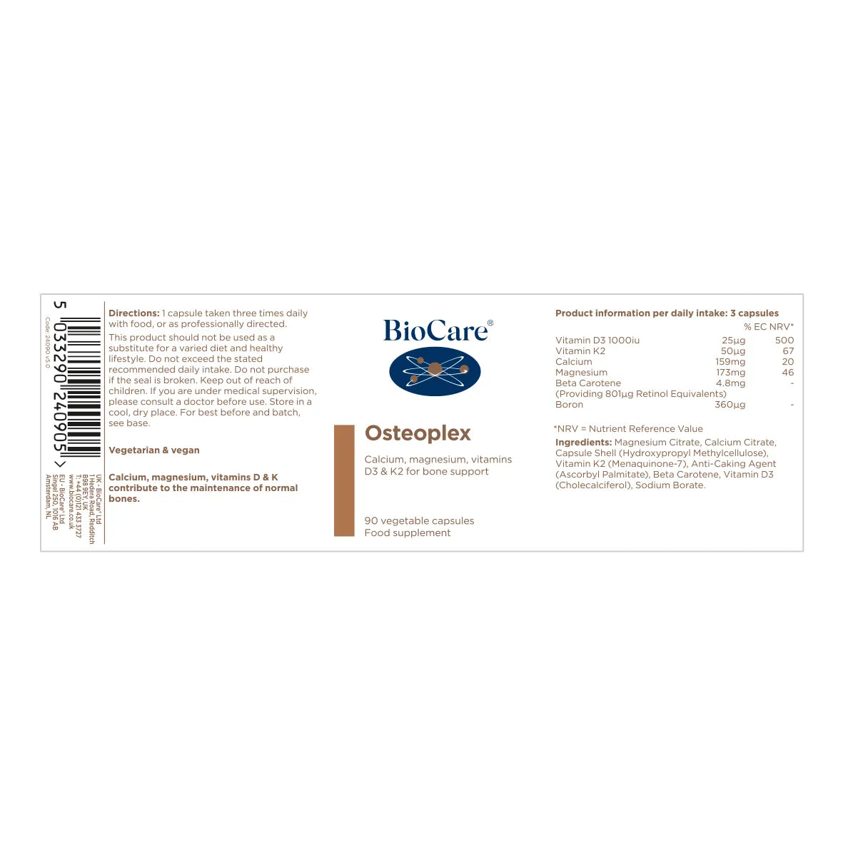 BioCare Osteoplex 90 Capsules image 1